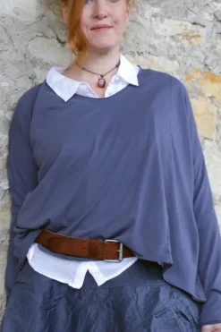 Ewa i Walla Shirt ZITA 44146 in blau (blue) - softes Jersey aus reiner Baumwolle