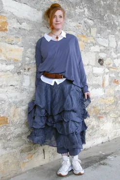 Ewa i Walla Shirt ZITA 44146 in blau (blue) - softes Jersey aus reiner Baumwolle