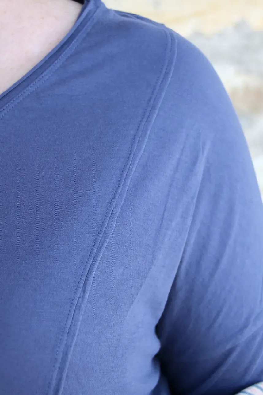 Ewa i Walla Shirt ZITA 44146 in blau (blue) - softes Jersey aus reiner Baumwolle