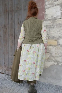 Ewa i Walla SUMMER SPECIALS Kleid 55910 MANJA in creme mit Flowerprint - luftiger Voile