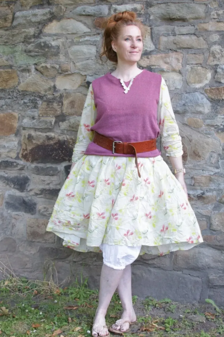 Ewa i Walla SUMMER SPECIALS Kleid 55910 MANJA in creme mit Flowerprint - luftiger Voile