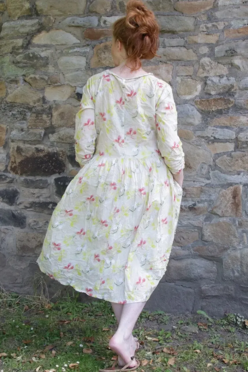 Ewa i Walla SUMMER SPECIALS Kleid 55910 MANJA in creme mit Flowerprint - luftiger Voile