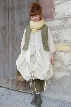 Ewa i Walla SUMMER SPECIALS Kleid 55911 KRISTEL in natur - Organza aus reiner Baumwolle