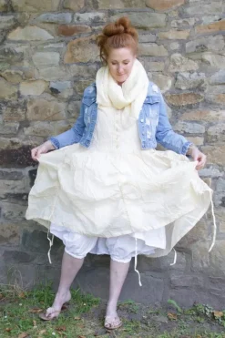 Ewa i Walla SUMMER SPECIALS Kleid 55911 KRISTEL in natur - Organza aus reiner Baumwolle