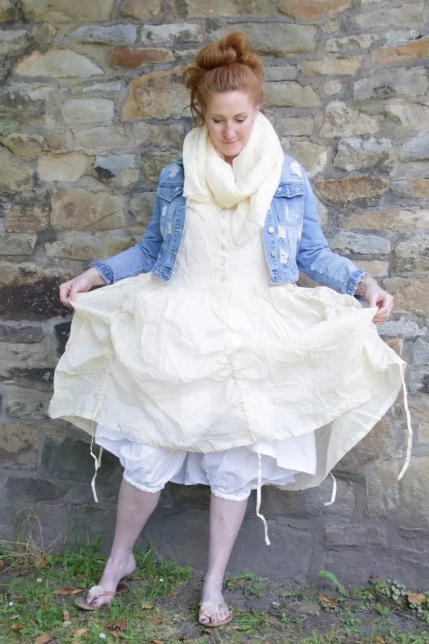 Ewa i Walla SUMMER SPECIALS Kleid 55911 KRISTEL in natur - Organza aus reiner Baumwolle