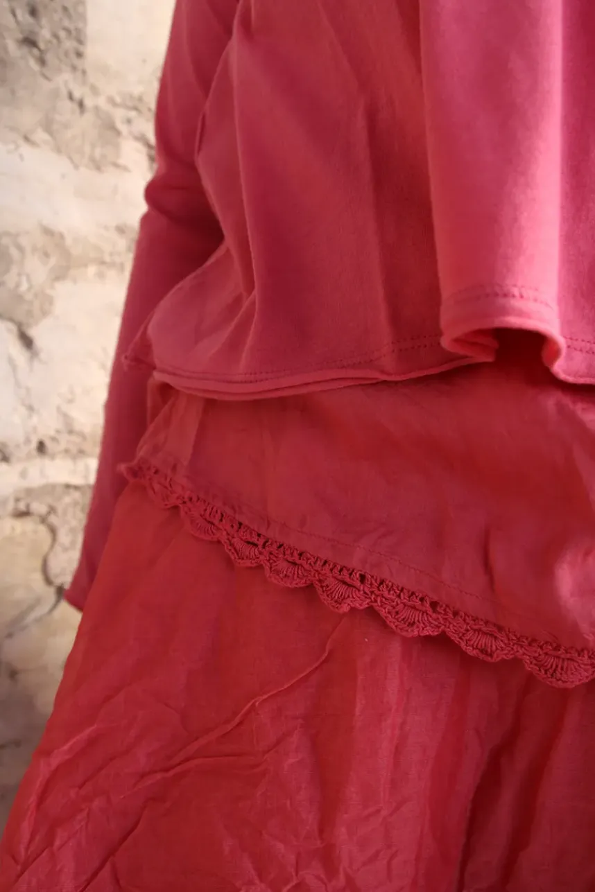 Ewa i Walla Top NORA 33398 in korallenrot (cerise) - reine Viskose