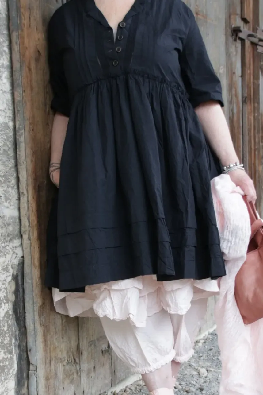 Ewa i Walla Tunika 44953 AGDA in schwarz (black) - reine Knitterbaumwolle