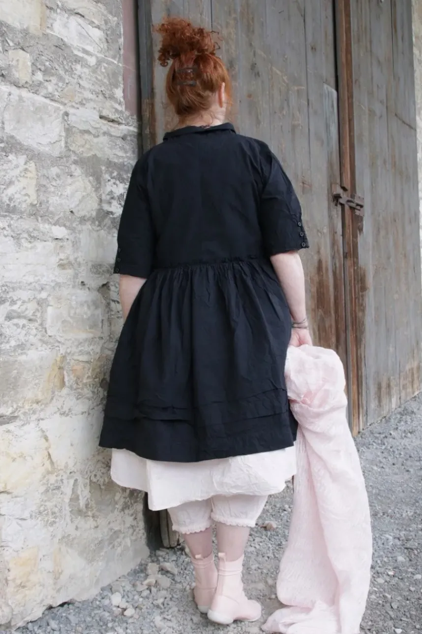 Ewa i Walla Tunika 44953 AGDA in schwarz (black) - reine Knitterbaumwolle