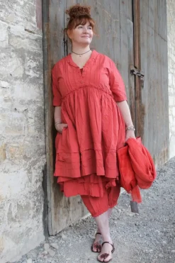 Ewa i Walla Tunika 44953 AGDA in rosenrot (rose) - reine Knitterbaumwolle