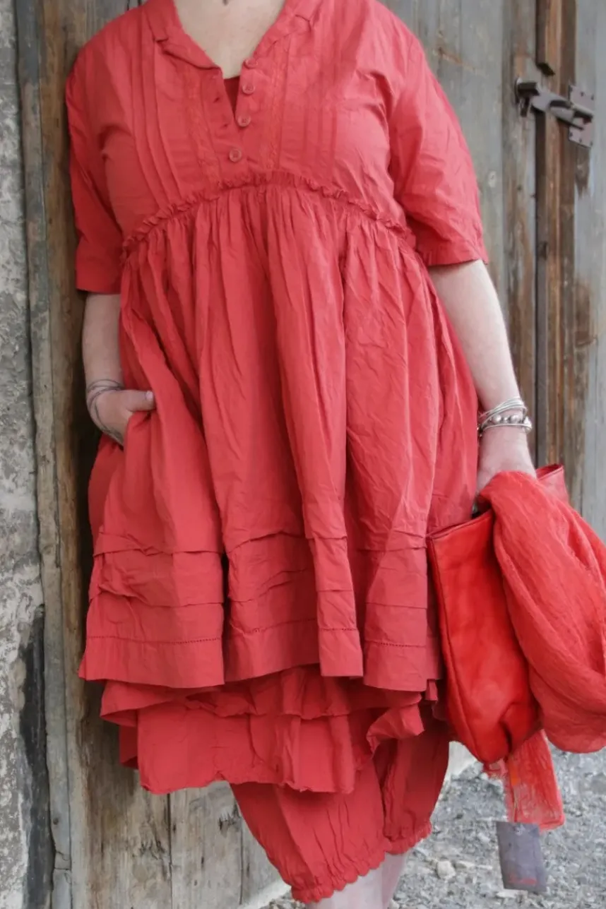 Ewa i Walla Tunika 44953 AGDA in rosenrot (rose) - reine Knitterbaumwolle