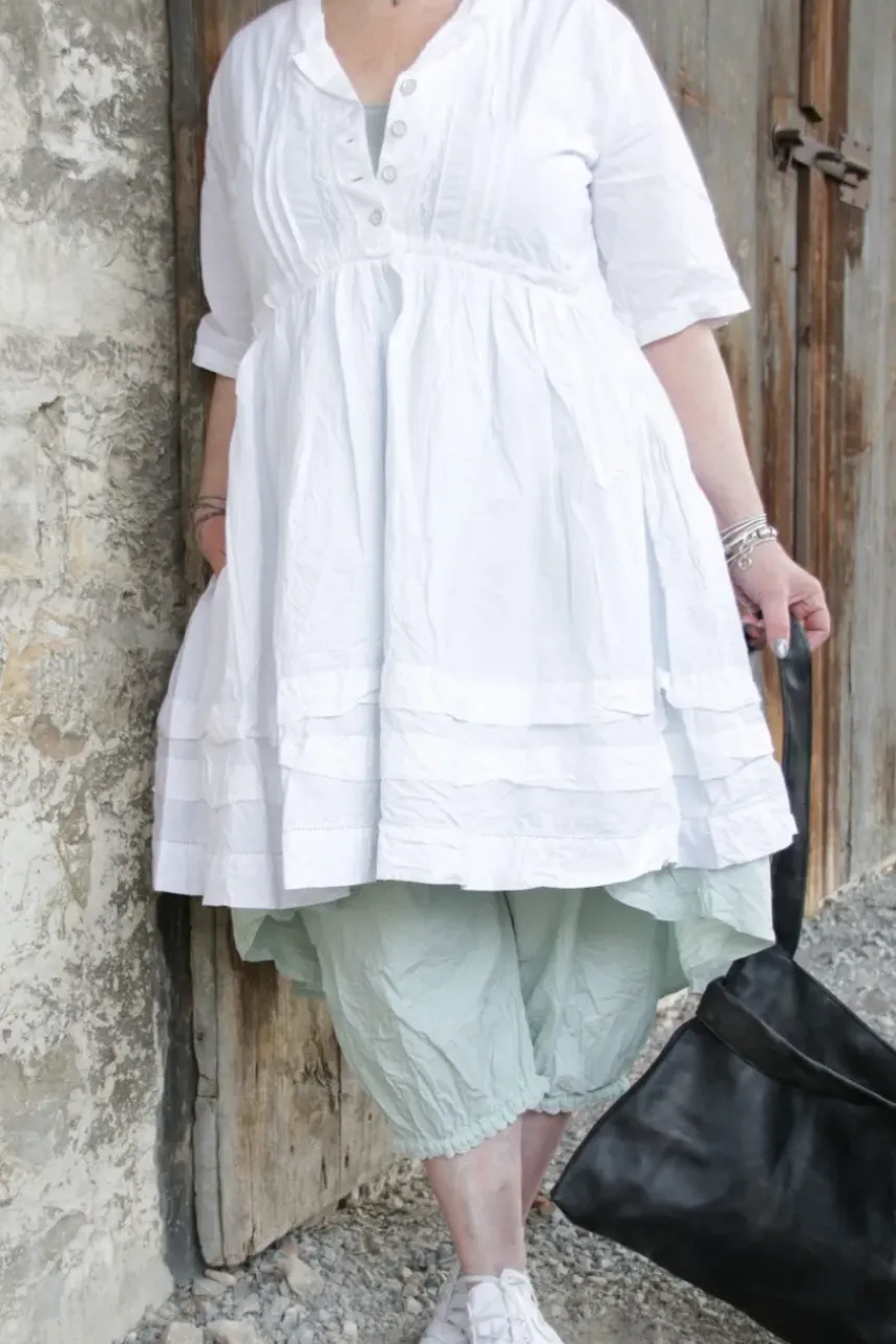 Ewa i Walla Tunika 44953 AGDA in reinweiss (white) - reine Knitterbaumwolle