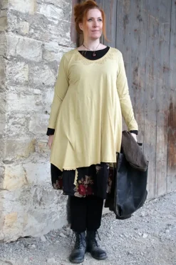 *Ewa i Walla Tunika 44986 DANIA im hellen lemon - softer Jersey aus reiner Baumwolle