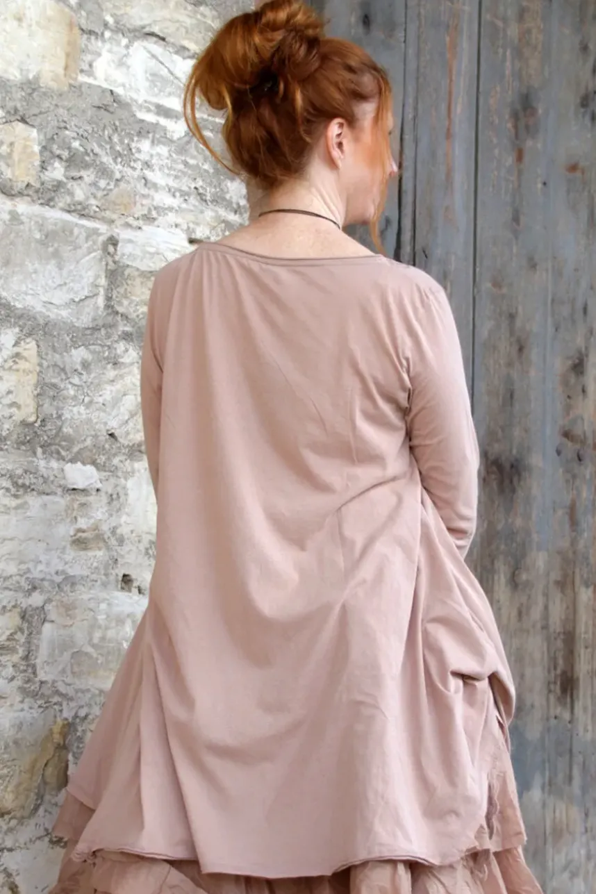 *Ewa i Walla Tunika 44986 DANIA in altrosa (taupe) - softer Jersey aus reiner Baumwolle