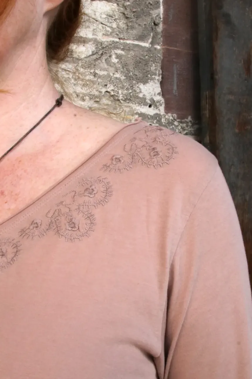 *Ewa i Walla Tunika 44986 DANIA in altrosa (taupe) - softer Jersey aus reiner Baumwolle