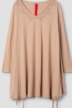 *Ewa i Walla Tunika 44986 DANIA in altrosa (taupe) - softer Jersey aus reiner Baumwolle