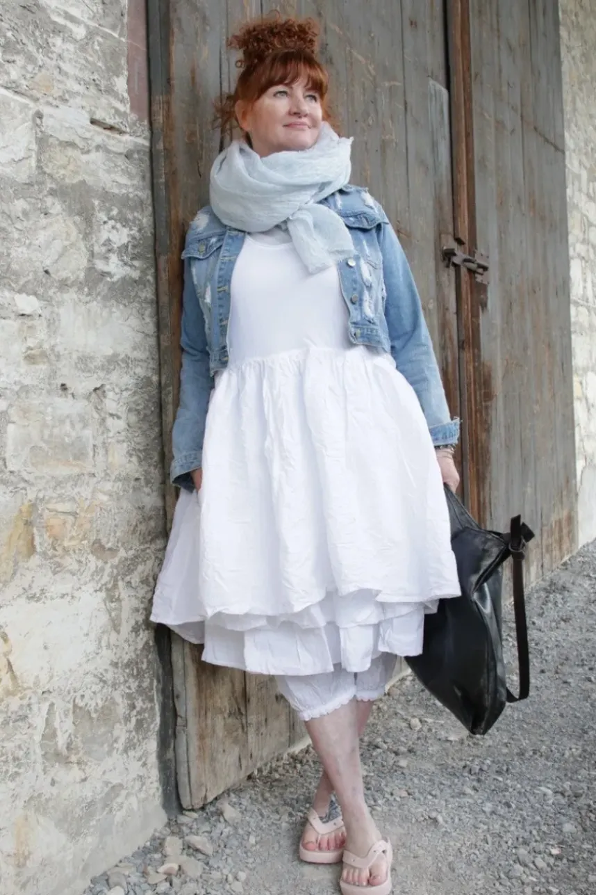 Ewa i Walla Tunika 33360 JILL in weiss (white) - softer Jersey & Knitterbaumwolle