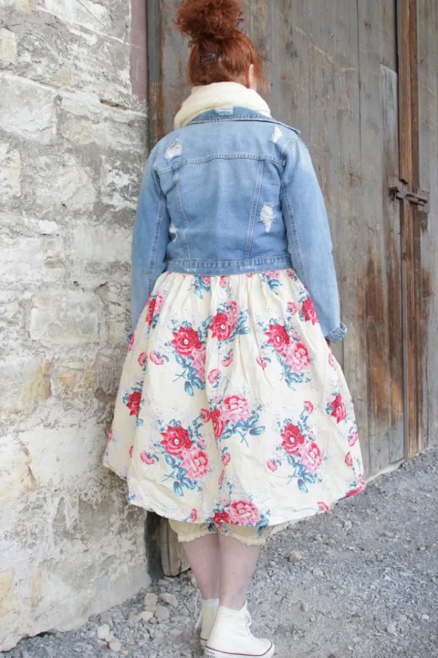 Ewa i Walla Tunika 33360 JILL in pastellgelb mit Flowerprint & creme mit Ringel - softer Jersey & Knitterbaumwolle