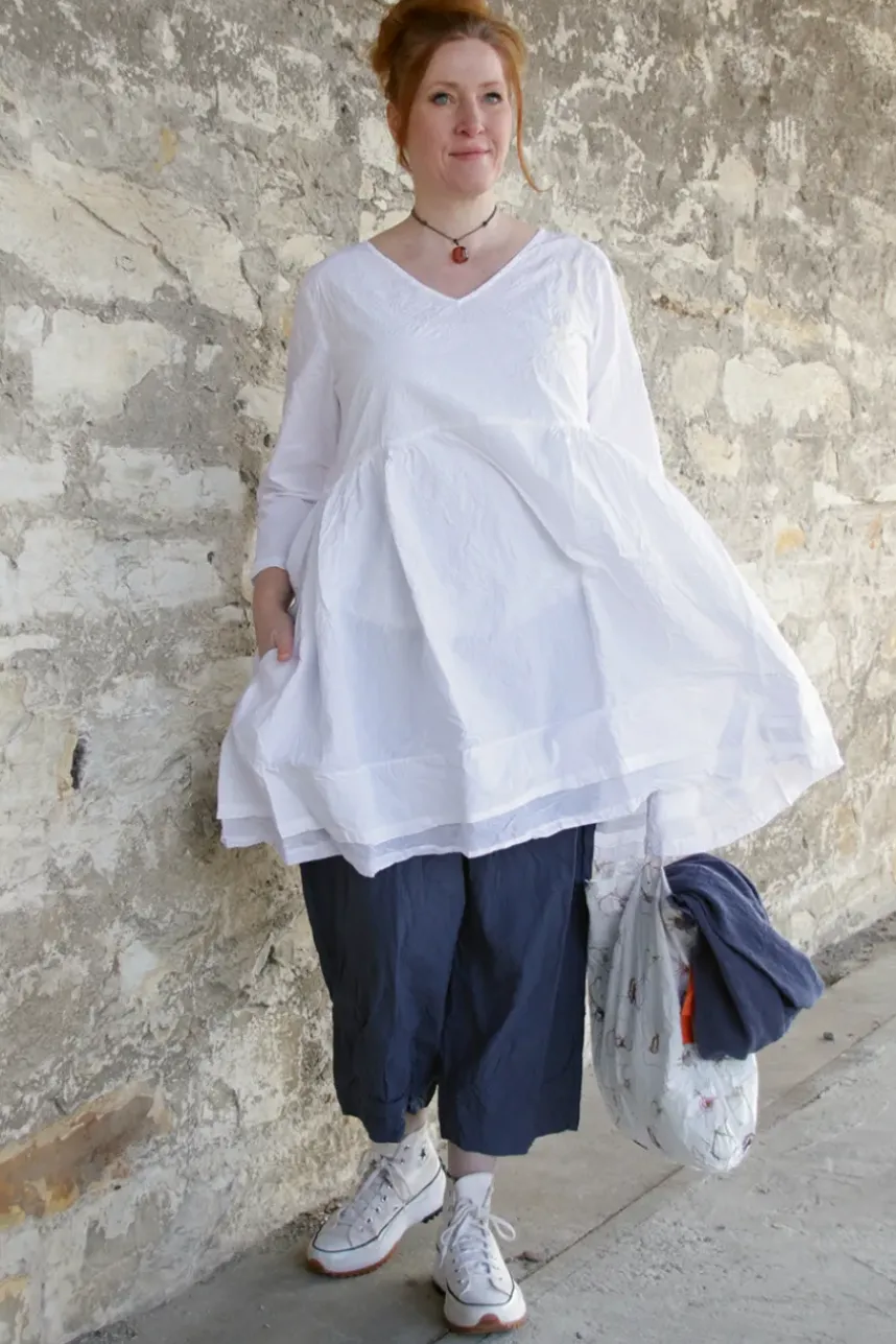 Ewa i Walla Tunika MADICKEN 44129 in weiß (white) - reine Kitterbaumwolle