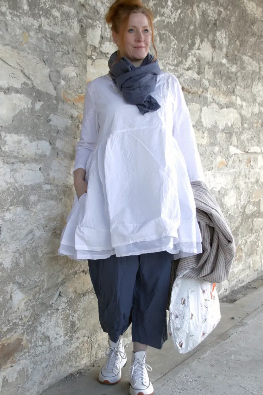 Ewa i Walla Tunika MADICKEN 44129 in weiß (white) - reine Kitterbaumwolle
