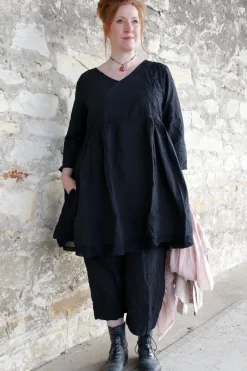 Ewa i Walla Tunika MADICKEN 44129 in schwarz (black)- reine Kitterbaumwolle