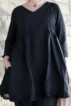Ewa i Walla Tunika MADICKEN 44129 in schwarz (black)- reine Kitterbaumwolle