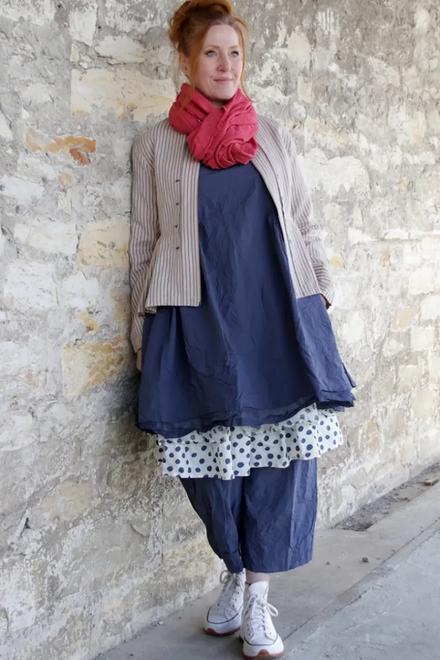 Ewa i Walla Tunika MADICKEN 44129 in blau (blue) - reine Kitterbaumwolle