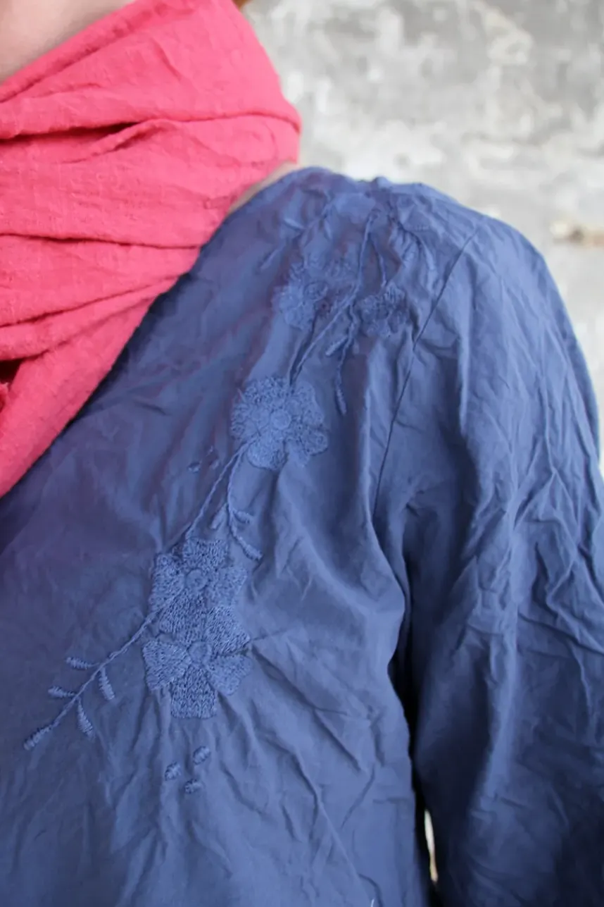 Ewa i Walla Tunika MADICKEN 44129 in blau (blue) - reine Kitterbaumwolle