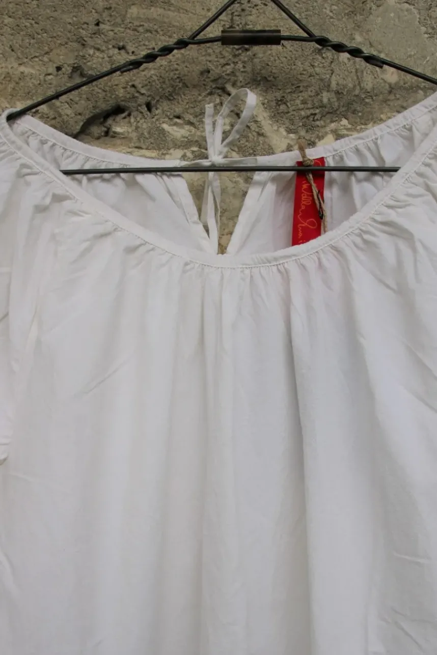 Ewa i Walla Tunika/Bluse 44780 in cremeweiss (white) mit witzigen Print - reine Knitterbaumwolle