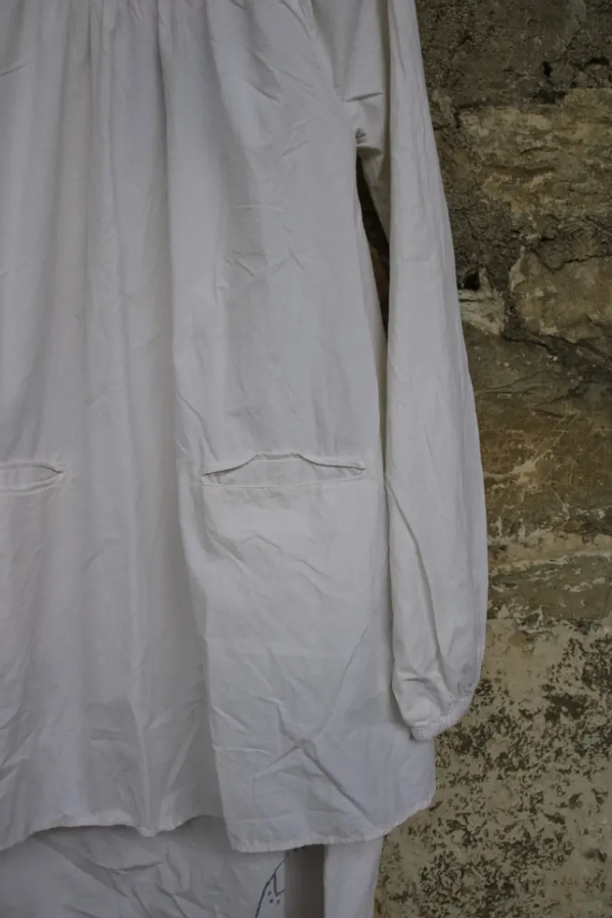Ewa i Walla Tunika/Bluse 44780 in cremeweiss (white) mit witzigen Print - reine Knitterbaumwolle
