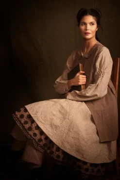 Ewa i Walla Weste 33358 ANISA in nussbraun (walnut) - kuscheliger Twill