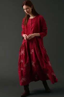 Ewa i Walla WINTER SPECIAL EDITION Kleid JASMIN 55938 in rot (red) - reine Knitterbaumwolle