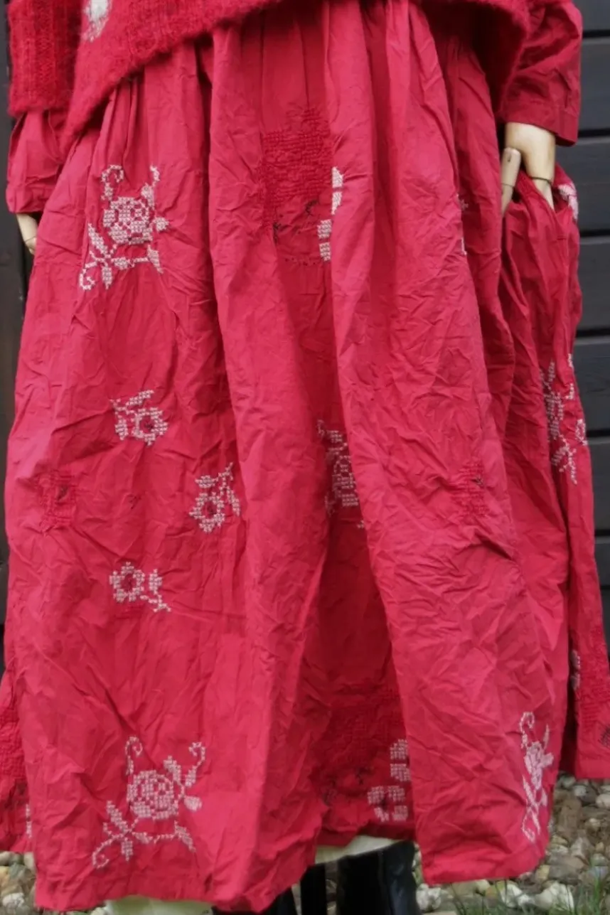 Ewa i Walla WINTER SPECIAL EDITION Kleid JASMIN 55938 in rot (red) - reine Knitterbaumwolle