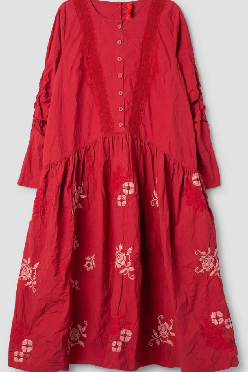 Ewa i Walla WINTER SPECIAL EDITION Kleid JASMIN 55938 in rot (red) - reine Knitterbaumwolle