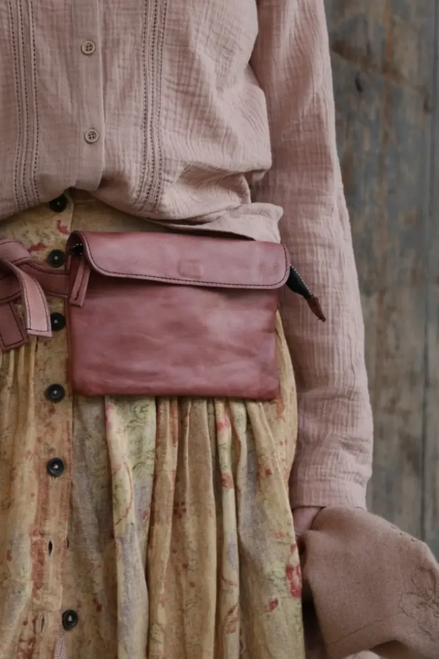 Fra.Sa Gürteltasche/Crossbody Bag MARSUPIO in rosenholz geölt - supersoftes Leder