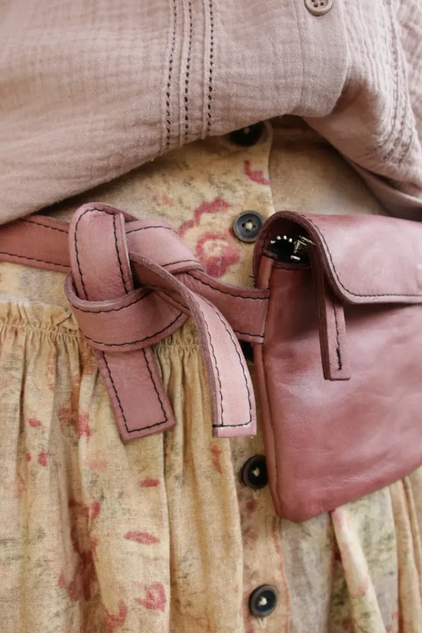 Fra.Sa Gürteltasche/Crossbody Bag MARSUPIO in rosenholz geölt - supersoftes Leder