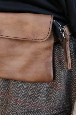 Fra.Sa Gürteltasche/Crossbody Bag MARSUPIO in tobacco geölt - supersoftes Leder