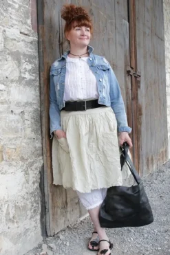 Fra.Sa Tasche/Beutel TOKYO in vintage black (charcoal) - supersoftes, recyceltes Leder