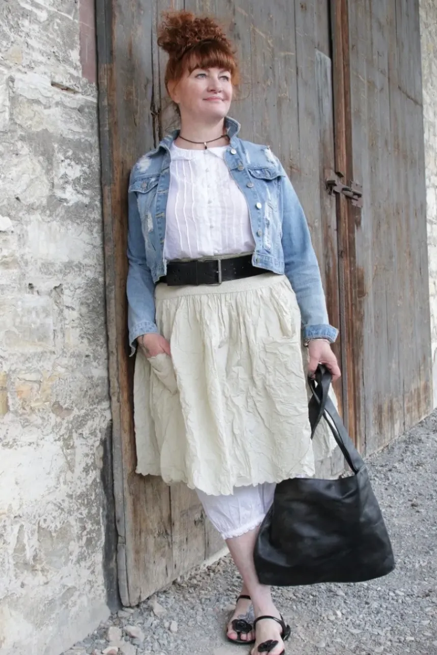 Fra.Sa Tasche/Beutel TOKYO in vintage black (charcoal) - supersoftes, recyceltes Leder