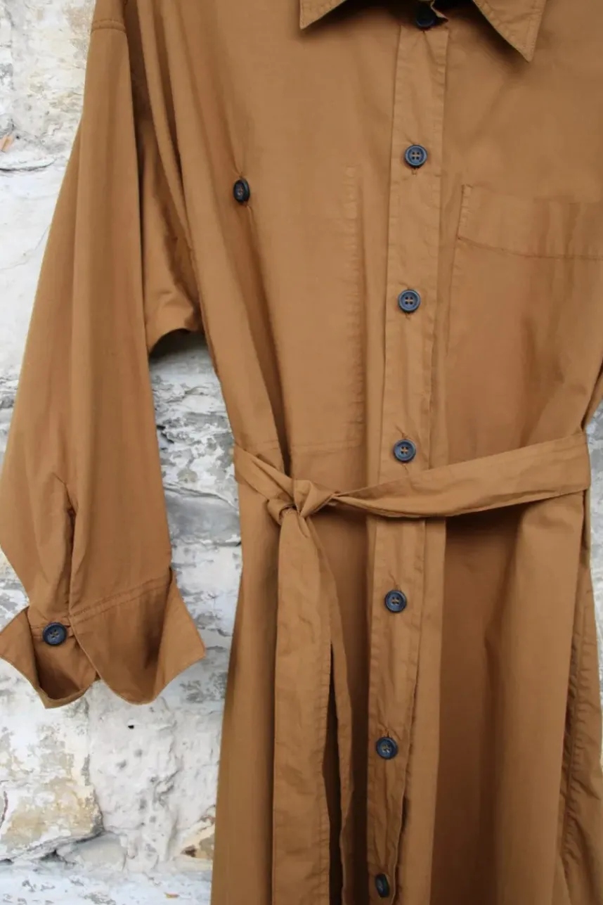hannes roether Kleid SUPERBE 210838 in camel - Baumwolle & Elasthan
