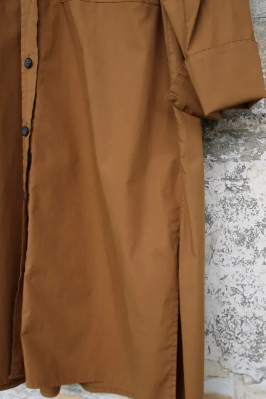 hannes roether Kleid SUPERBE 210838 in camel - Baumwolle & Elasthan