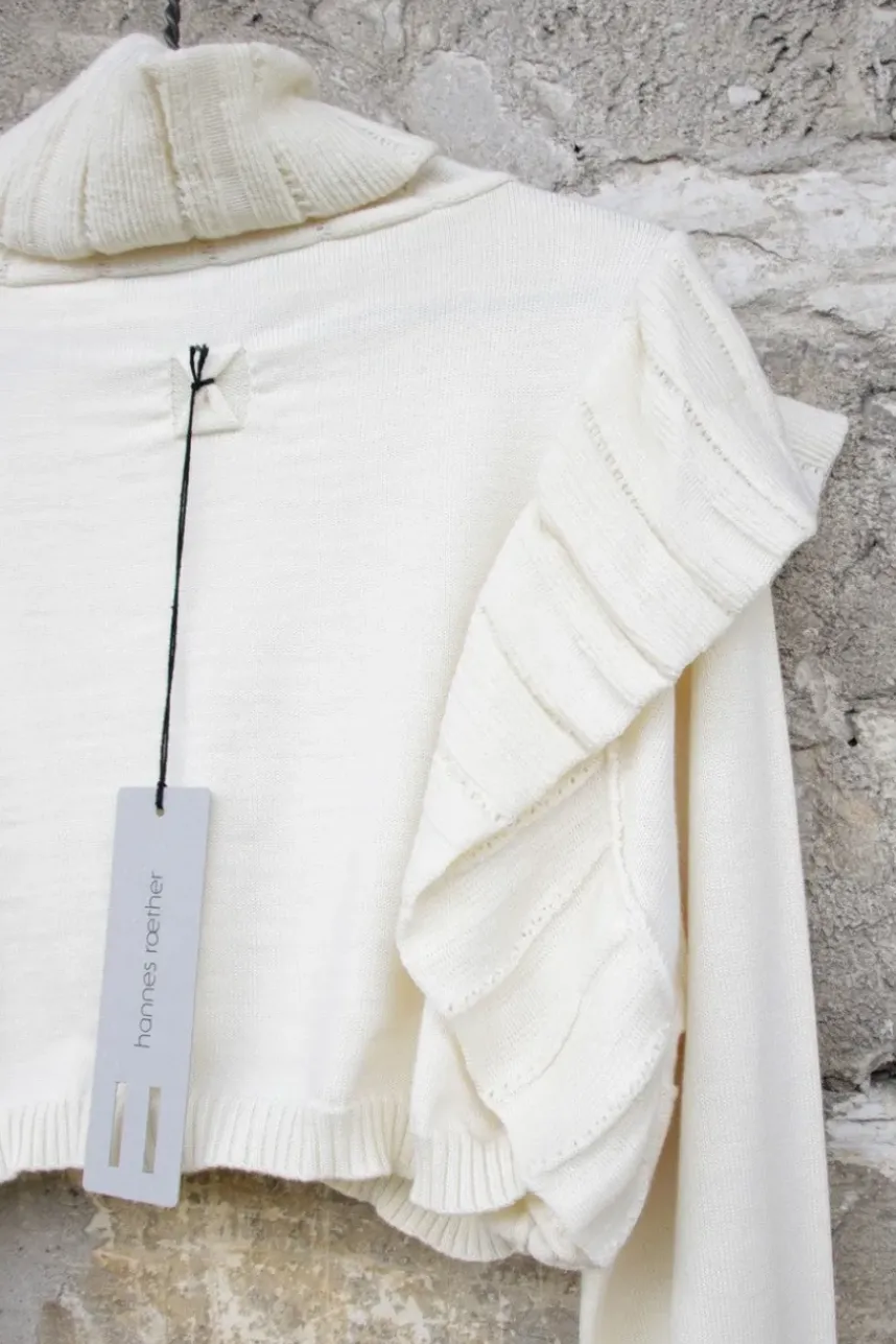 hannes roether Pullover 211079 in spark/creme - reine, softe Schurwolle