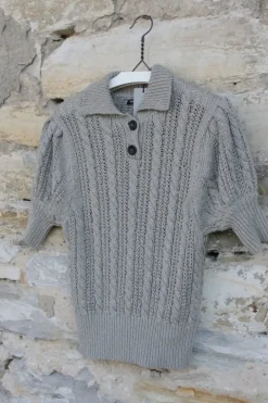 hannes roether Pullover MAGALI 210997 in hellgrau - Baumwolle & Leinen