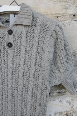 hannes roether Pullover MAGALI 210997 in hellgrau - Baumwolle & Leinen