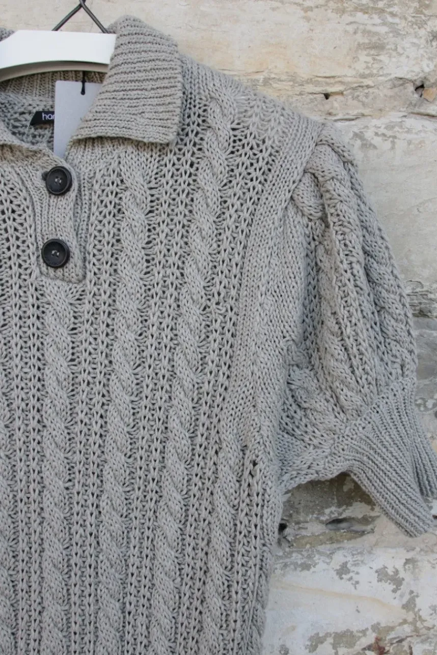 hannes roether Pullover MAGALI 210997 in hellgrau - Baumwolle & Leinen