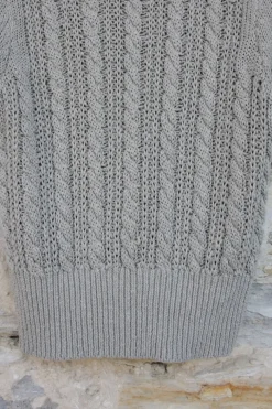 hannes roether Pullover MAGALI 210997 in hellgrau - Baumwolle & Leinen