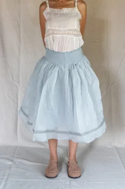 Les Ours Rock LOU im pastelligen blau - Organza aus reiner Baumwolle