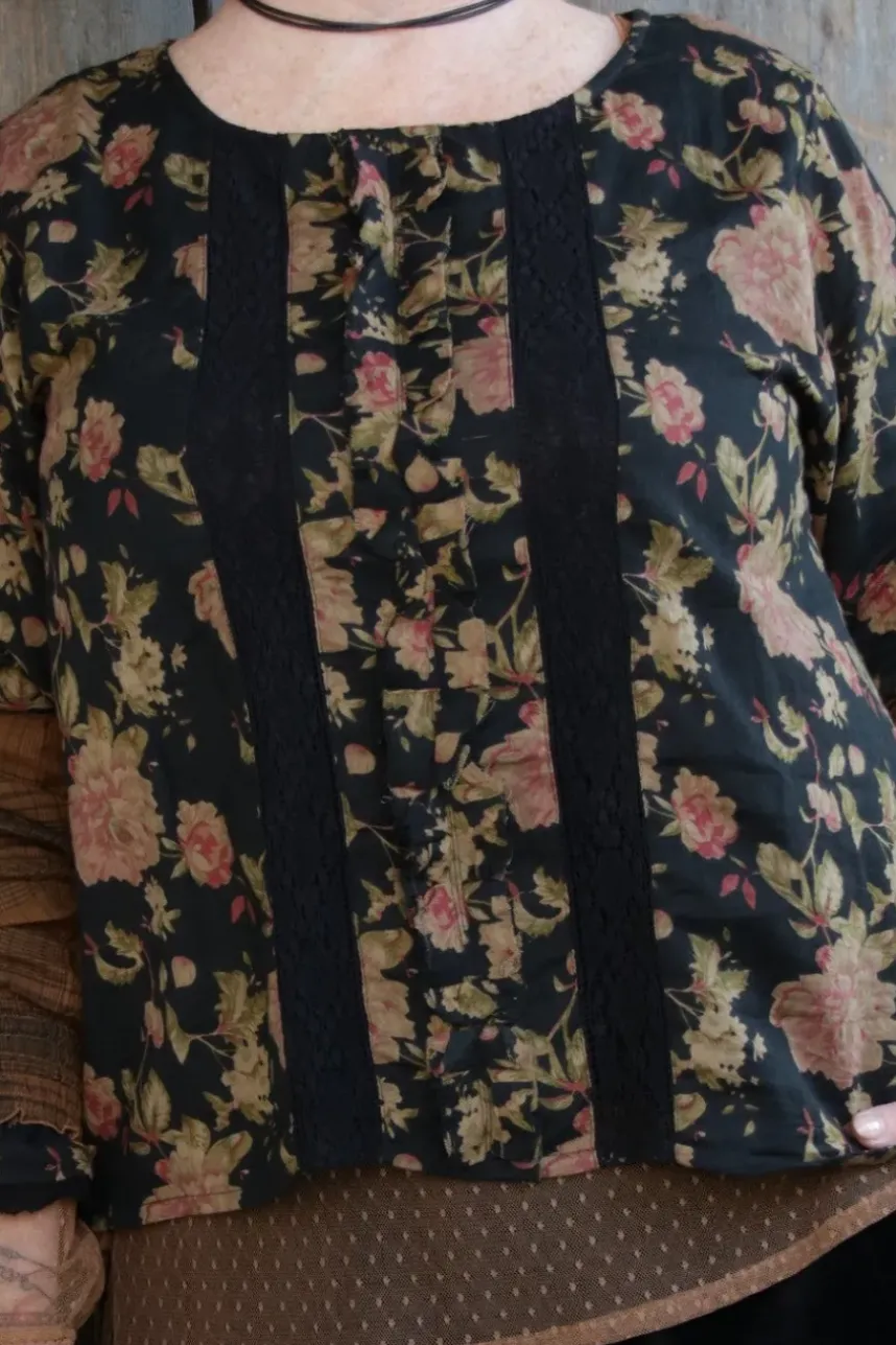 Les Ours Shirt ALYCIA in caramelbraun - Tüll aus reiner, softer Baumwolle