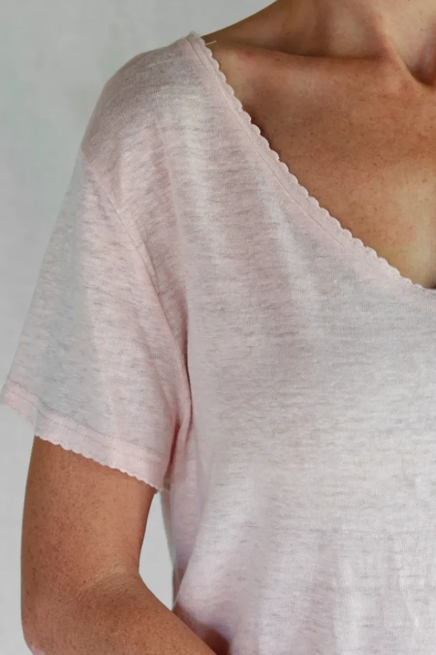 Les Ours Shirt TIM im antiken weiss - supersoftes Leinen
