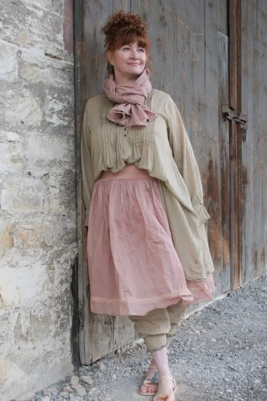 Les Ours Tunika/Kleid JUJUBE in shabby mint (almond) - zarter Baumwoll-Voile