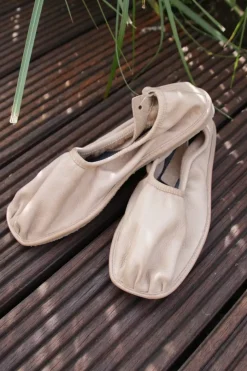 Lofina süßer Ballerina 2340 in hellbraun mit Rundumgummi - recyceltes Leder